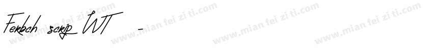 Ferbch scrip WT字体字体转换
